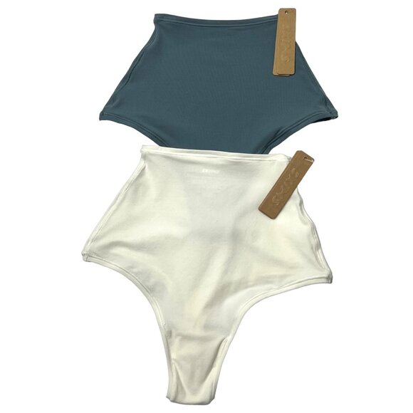 SKIMS Fits Everybody High Waisted Thong Lot of 2 Marble Kyanite XXS - Picture 11 of 11